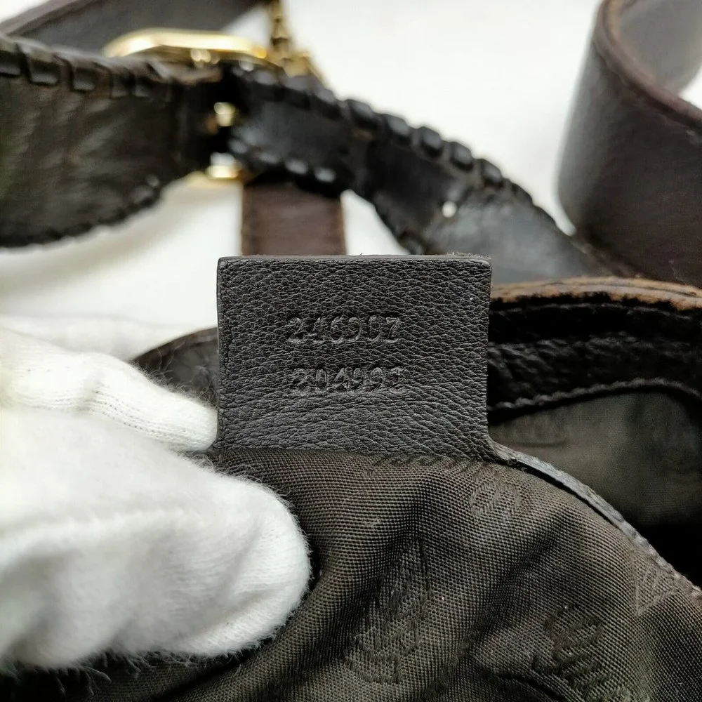 Auth Gucci Shoulder Bag Black Leather #35403G22 - Picture 9 of 9